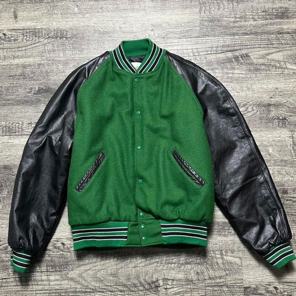 Vintage Johnny Mac’s Sporting Goods Men’s Large Leather Letterman Jacket